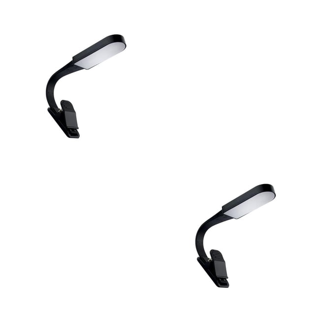 Bewildely Luz Led para libros, lámpara LED brillante Flexible con Clip, lámpara de lectura de libros para viajes, dormitorio, lector de libros, 20x2.61x0.98cm 2piezas