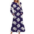 thumbnail image 1 of Robe Décontractée Imprimée à Manches Longues et Col Rond pour Femmes, 1 of 5