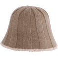 thumbnail image 6 of CoCopeaunts Winter Bucket Hats for Women Foldable Warm Fisherman Hats Fashion Solid Color Stripe Knitting Hat Camping Hiking, 6 of 8