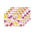thumbnail image 4 of MKHERT Watercolor Flowers Butterflies and Hand Written Text Placemats Table Mats for Dining Room Kitchen Table Decoration 12x18 inch,Set of 4, 4 of 4