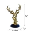 thumbnail image 2 of QTOCIO Figurine de Cerf pour Attraction de Richesse Bureau Résine, 2 of 4