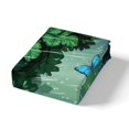 thumbnail image 4 of Erosebridal Housse de Couette Papillon Bleu Orange Simple, Literie Feuilles de Jungle Verte Taille Simple, Réversible 2 Pcs (Sans Couette), 4 of 7