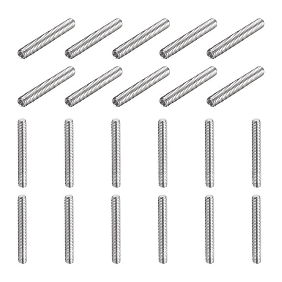 20 Pcs M4-0.7 x 30mm Grub Screws, 304 Stainless Steel Cup Point Allen Head Screws Internal Hex Socket Drive