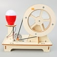 thumbnail image 3 of de Ciencia de Madera Educativo Juguete de Construcción Experimento Proyecto Montaje Modelo de Bricolaje Generador de Mano para Principiantes CUTICAT Rompecabezas de ciencia, 3 of 8