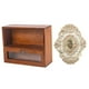 thumbnail image 5 of Gabinete de almacenamiento de madera Organizador de escritorio Gabinete de mesa clásico de madera portátil Dibujo de cuadrícula única, 5 of 9
