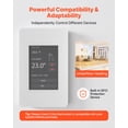 thumbnail image 3 of VEVOR 7-Day Programmable Thermostat, Home Thermostats for Radiant Underfloor Heating Cable,Heat Pump with GFCI & Sensitive Sensor,TFT Color Display Touchscreen,Efficient,Gray-White (Without Wifi), 3 of 9