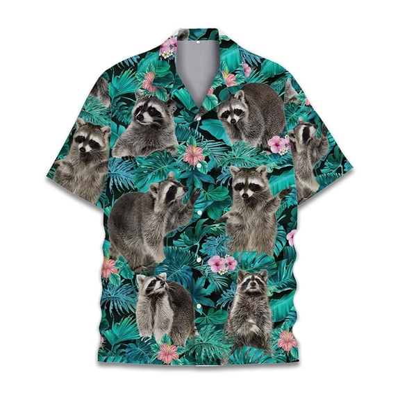 Hawaiian Shirt for Men Short Sleeve 3D Print Button Lapel Top Loose Beachwear Outdoor Casual Summer Comfortable Mens Beach Shirts OTHER XXXXXL