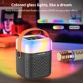thumbnail image 4 of Tignapoo Système de Karaoké Portable pour l'Extérieur avec Deux Microphones Sans Fil, Éclairage RVB et Bluetooth 5.3 - Haut-Parleur Compact Tout-en-un pour Divertissement à la Maison (Noir), 4 of 7