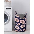 thumbnail image 3 of Floral Laundry Bag, Pattern of Dog Rose Pastel Pink Tone Repetitive Hand Drawn Illustration, Basket with Handles Drawstring Closure for Laundromats, 13" x 19", Rose Lime Green Indigo, by Ambesonne, 3 of 4