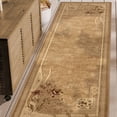 thumbnail image 2 of Superior Ruban Floral Indoor Runner Area Rug, Taupe, 2' 7" x 8', 2 of 4