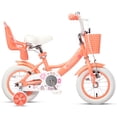 thumbnail image 6 of Glerc Maggie 14 inch Kids Girls Bike for Ages 3-5 Years Old Children, Princess Style Kids Bicycle with Doll-Seat & Basket & Training Wheels, Peach, 6 of 10