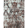 thumbnail image 6 of EORC Ivory / Red Hand Knotted Wool Transitional Modern Rug, 7' x 9', 6 of 8