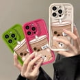 thumbnail image 4 of Fundas de teléfono con dibujo de oso para iPhone, carcasa trasera con dibujos animados para iPhone 11, 14, 15 Pro Max, 12, 13 Pro, XS Max, XR, X, 7, 8 Plus, SE 2022, SE2020, 4 of 5