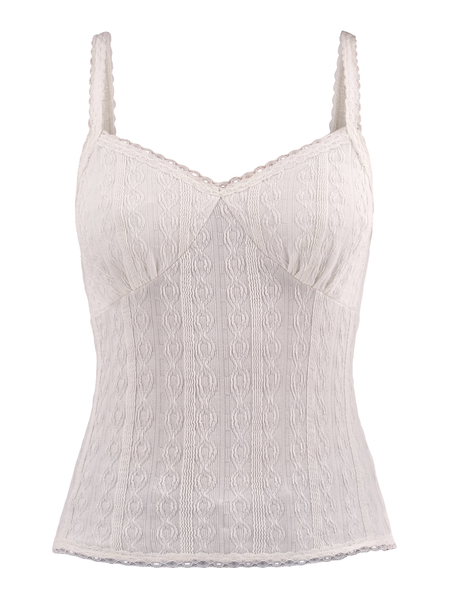 No Boundaries Lace Trim Cami Top, Women's
