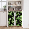 thumbnail image 6 of St. Patrick's Day Kitchen Curtain for Berdoom Living Room Cafe 54 Inch Length, Watercolor Green Shamrock Polka Dots Black Tiers Curtains Light Filtering Drapes Window Treatment 2 Panels 52"Wx54"L, 6 of 8