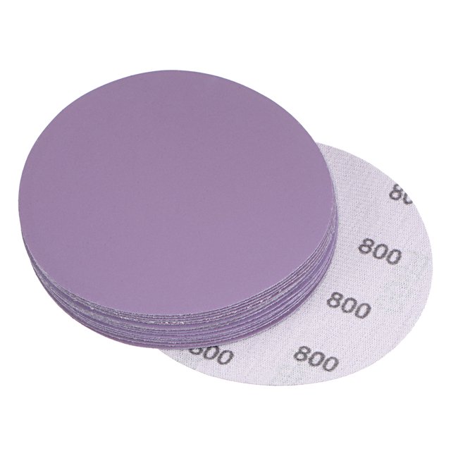 Unique Bargains 15 Pack 4-Inch Purple Sanding Discs 800 Grits Hook & Loop Professional Aluminum Oxide Sandpaper