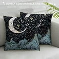 thumbnail image 3 of Autua Crescent Star Moon Graphic Decorative Cushion Throw Pillow Cover for Home Couch Living Room Bed Sofa Short Plush All Year Round Suitable for Home Decor 1PC 22x22in, 3 of 5
