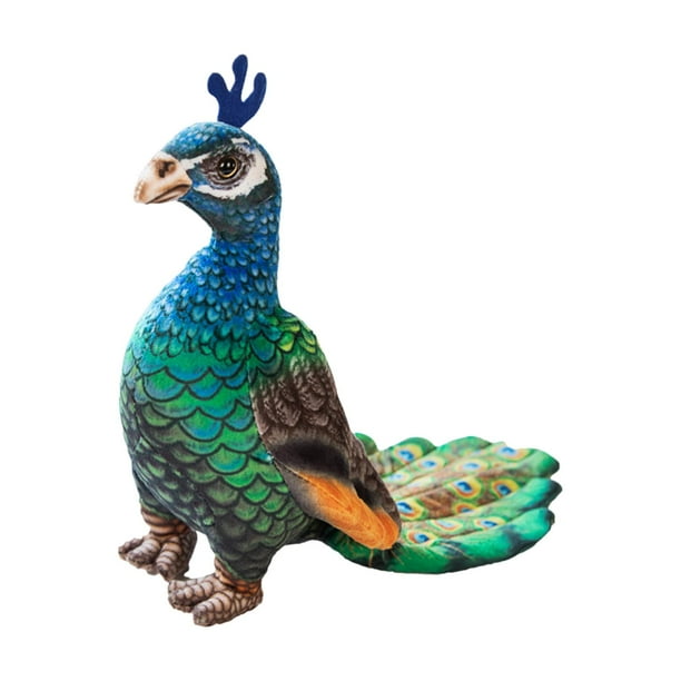 Juguetes de peluche de pavo real simulados, juguetes suaves de animales, peluche de pavo real, para S