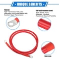thumbnail image 3 of Unique Bargains 1 Pair 2 AWG Gauge 5ft Battery Inverter Cable with 3/8" 5/16" Ring Universal for Car Vehicle Black Red, 3 of 6