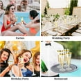thumbnail image 6 of 150 Pcs Gold Plastic Champagne Flutes - Clear Disposable Crystal Wine Glasses for Wedding Toasting, Party Cocktail Cups, 6 of 7