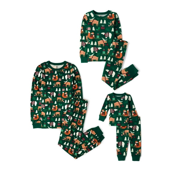 Conjunto de pijama para bebé The Children's Place Green Woodland Cotton