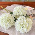 thumbnail image 4 of 3pcs Fake Flowers Artificial Silk Hydrangea Flowers Bouquets Faux Hydrangea Stems for Home Table Centerpieces Wedding Party Decoration, 4 of 7
