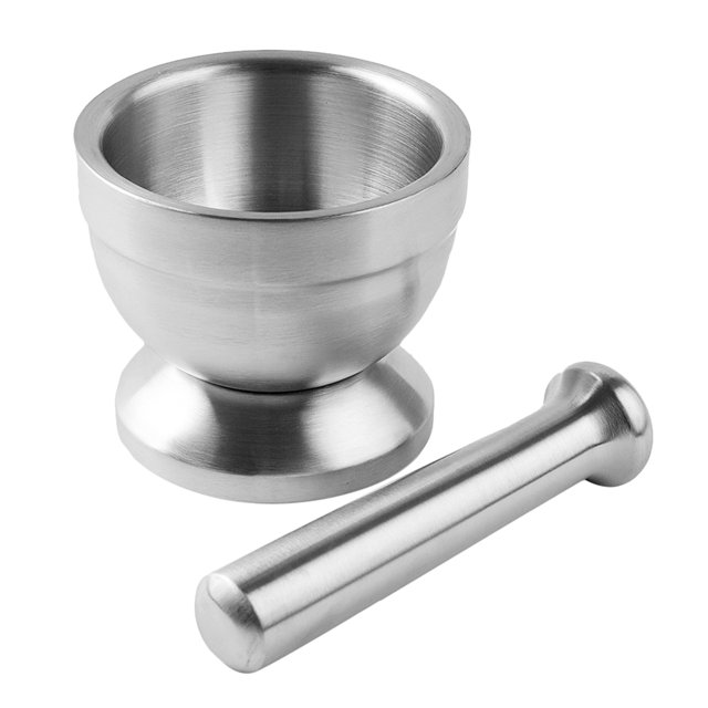 Juego de Mortero Y Mortero Juego Mano Molinillo de Especias Hierbas Masher Bowl Sunnimix Mortero inoxidable