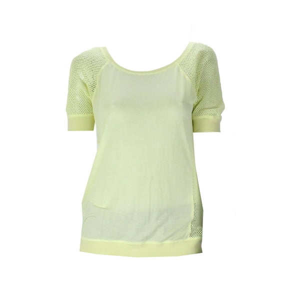 Sanctuary  Yellow Mesh Panel Tee M