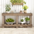 thumbnail image 2 of Tcbosik 2-Tier Console Table, 62.9 inch Entryway Table with Storage, Foyer Table with Open Shelf for Living Room, Hallway, Easy Assembly, Natural, 2 of 10