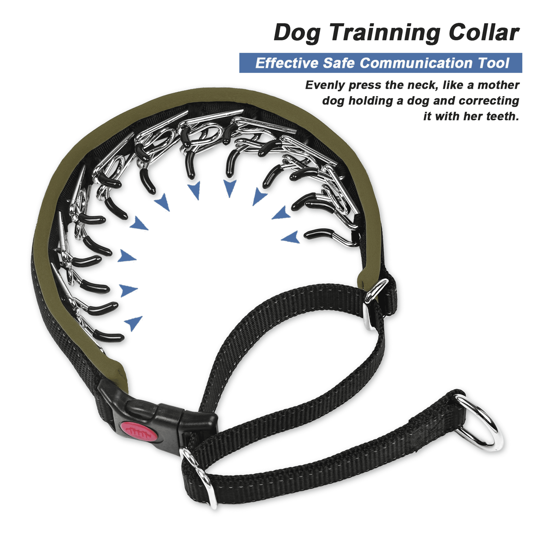 Martingale No Pull Collar with Buckle for Large Medium Small Dogs, Heavy Duty Nylon Adjustable Reflective Slip Collar for Anti Pull Training Walking