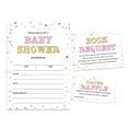 thumbnail image 1 of Inkdotpot Set Of 30Confetti Gender Neutral Baby Shower Invitations-Diaper Raffle Tickets And Baby Shower Book Request Cards Invites Its A Boy Its A Girl, 1 of 1