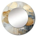 thumbnail image 2 of Designart "Golden Beige Palm Tree In Modern Style" Coastal Tropical Beige Large Round Mirror - Round Office Mirror Wall Decor - Coastal Round Printed Mirror - 29" x 29", 2 of 6