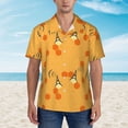 thumbnail image 4 of Daiia Honeycomb Hawaiian Shirt for Men Gentle Cotton Regular Short Sleeve Casual-Medium, 4 of 9