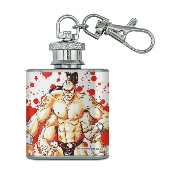 Mortal Kombat Klassic Goro Character Stainless Steel 1oz Mini Flask Key Chain