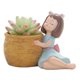 thumbnail image 4 of 2 uds., para plantas suculentas, almacenamiento de hierbas, para plantas, suministros para jardín de hadas Gloria Maceta suculenta de resina, 4 of 9