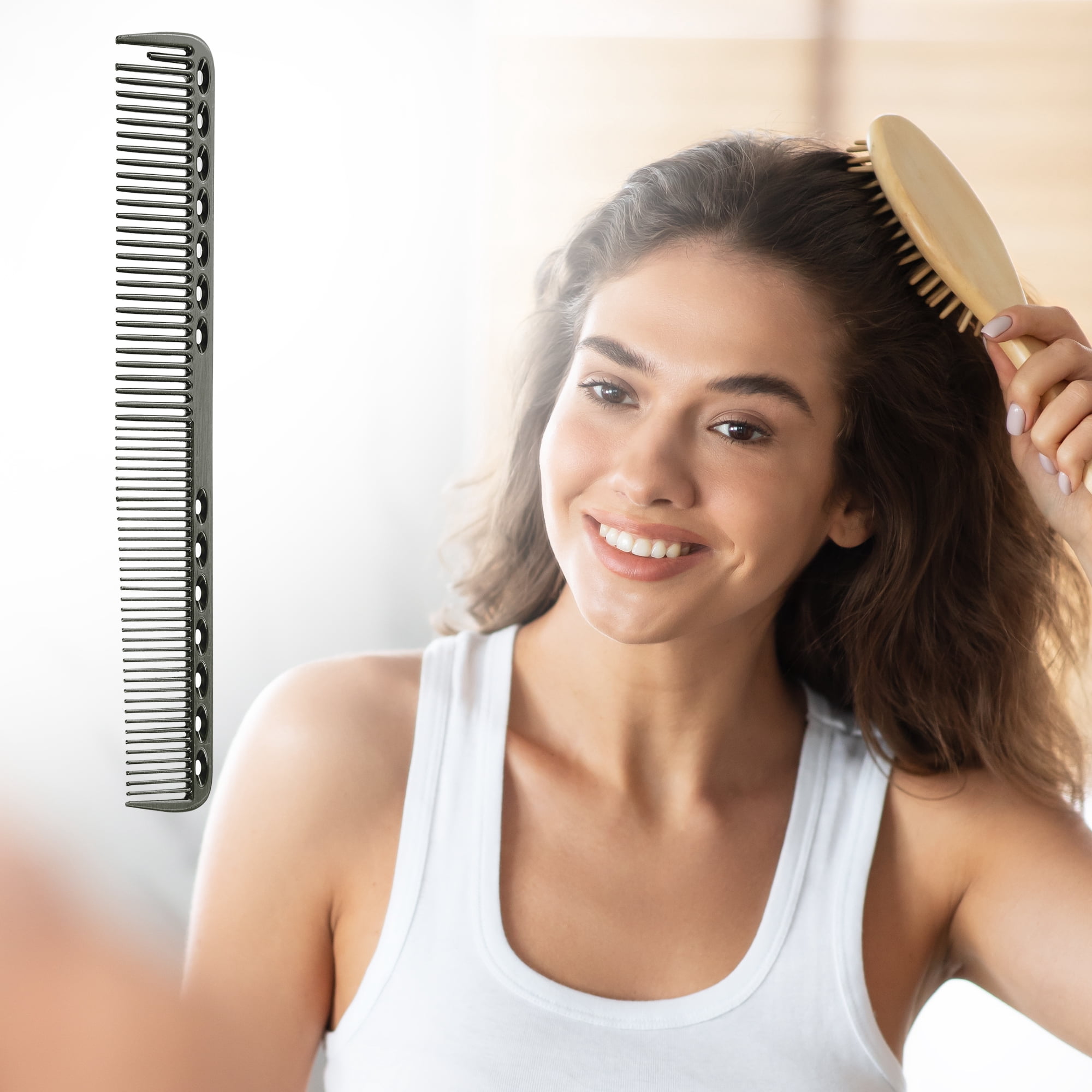 Unique Bargains 1 Pc 7.08" Hair Comb Detangling Dressing Comb Black