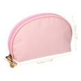 thumbnail image 4 of Bolsa de maquillaje de media luna, pequeña bolsa de belleza cosmética de media luna para monedero, práctico organizador de bolsas de cosméticos para mujeres, rosa beige, 4 of 8