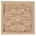thumbnail image 2 of 3 1/2"W x 3 1/2"H x 3/4"P Medium Leaf Square Rosette, Maple, 2 of 16