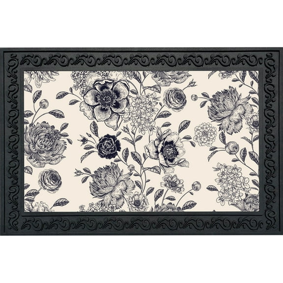 Briarwood Lane Woodcut Floral Doormat