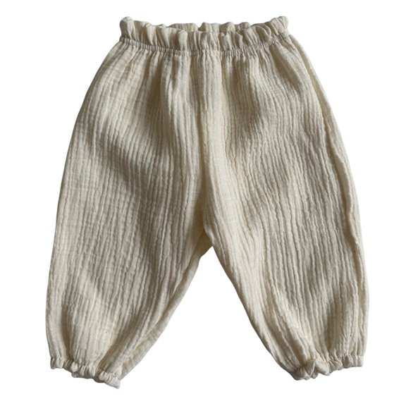 Edvintorg 1-5Years Baby Girl Pants Spring Summer Solid Color Elastic Waist Casual Lightweight Pants Trousers Athletic Pants for Kids Girls
