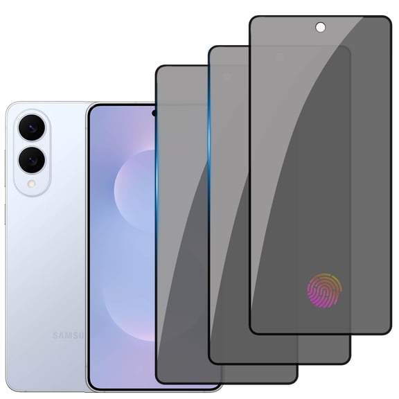 3-PACK Privacy Screen Protector Compatible with Samsung Galaxy S25 Edge, Anti Spy Black Tempered Glass Protective Film for Samsung S25 Edge [Easy Installation] [Bubble Free] [Case Friendly]