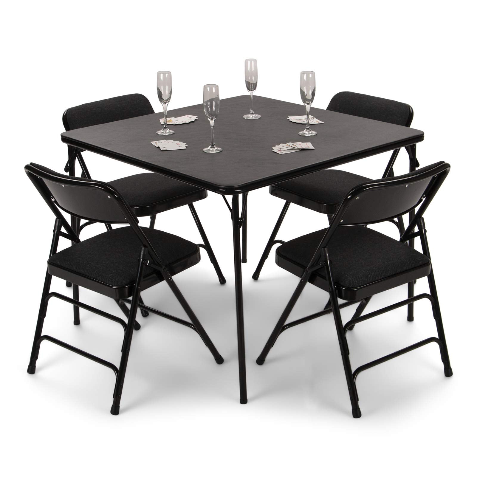 EventStable Titan Series™ Folding Card Table and  Padded Metal Folding Chair Set 