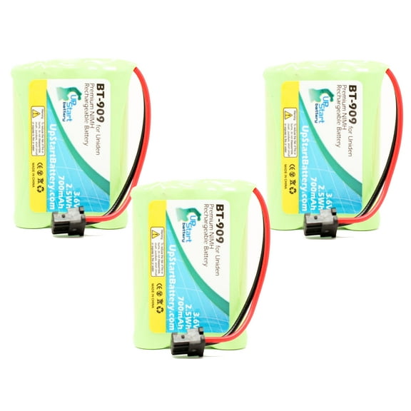 3x Pack - UpStart Battery RadioShack 43-3872 Battery - Replacement for RadioShack Cordless Phone Battery (700mAh, 3.6V, NI-MH)