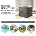thumbnail image 3 of Cozyhom 5.59*25.59*24.8in Outdoor Rattan Storage Box,All Weather Bin Deck Box for Cushions and Pool Toys,Gray, 3 of 6