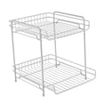 thumbnail image 2 of Organizador de gabinete, estante de encimera, almacenamiento compacto para refrigerios, ahorra espacio debajo del fregadero Blanco, 2 of 7