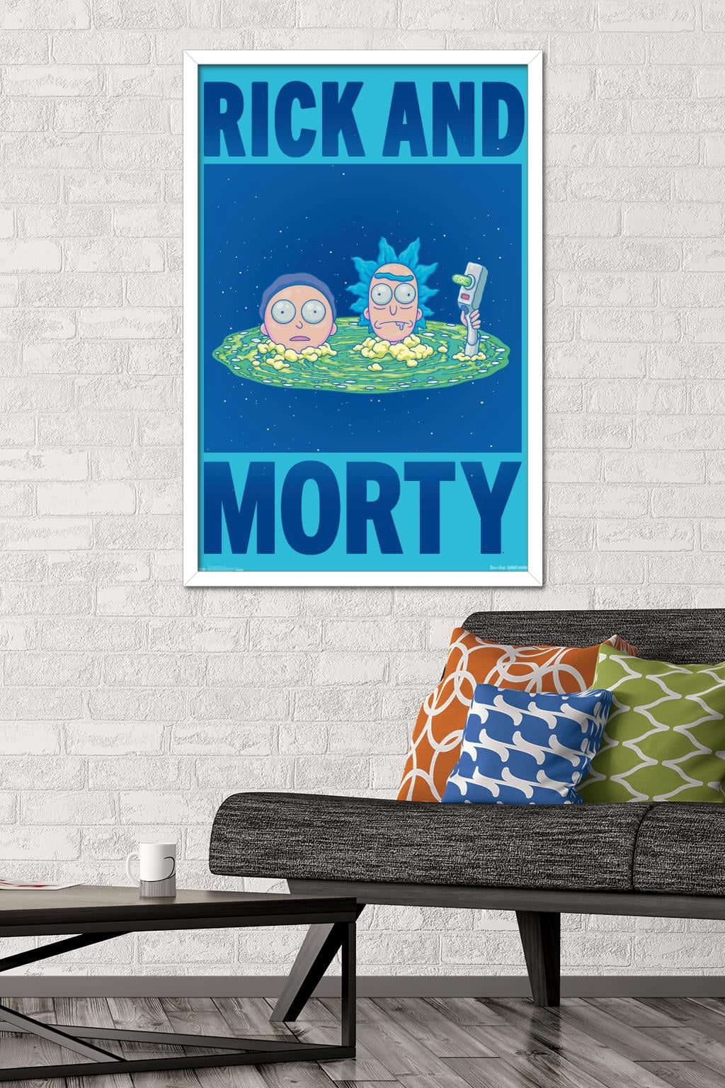 Rick And Morty - Title Wall Poster, 22.375" x 34", Framed