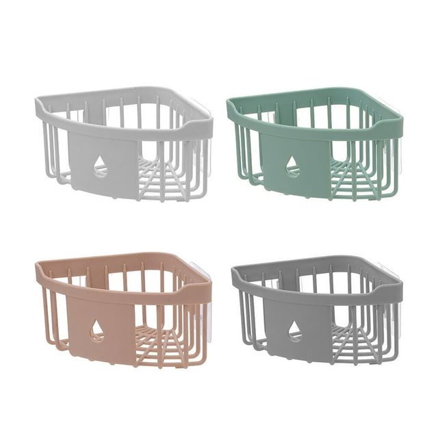 Xingzhi Wash Rack Bath Bracket Storage Stand Multicolored Puncture-free No Drill Handily Install Load-bearing Decorations White