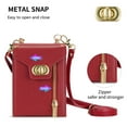 thumbnail image 5 of Decase for Samsung Galaxy Z Flip 6 Case with Card Holder Adjustable Crossbody Strap Lanyard, for Samsung Z Flip 6 Case Purse, Fashion Handbag Gift for Women Ladys,Red, 5 of 5