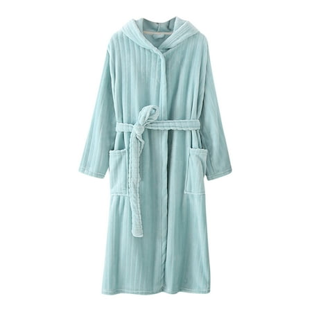 

Lilgiuy Women s Fashion Robe Bathrobe Lengthening Keep Warm Lapel Same Style for Men and Women Long Sleeve Pajama for Daily Morning Routine