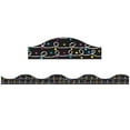 thumbnail image 2 of Magnetic Scallop Border, White Chalk Loops with Color Chalk Dots on Black, 12 Feet Per Pack, 6 Packs, 2 of 2